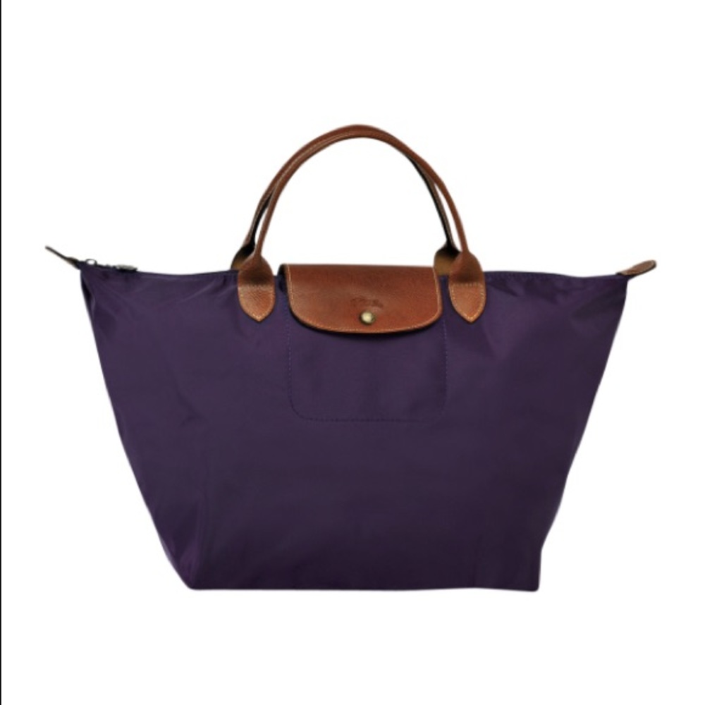 Longchamp Le Pliage Top Handle Medium in Bilberry